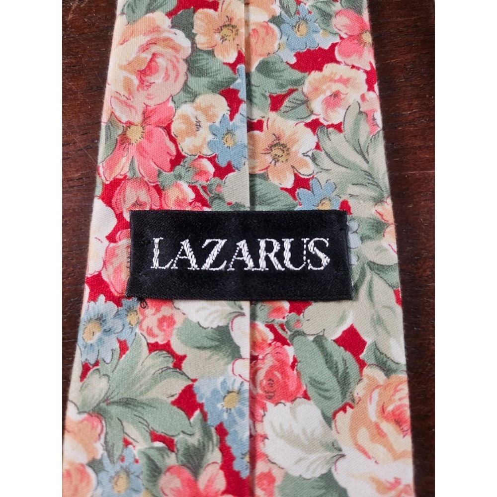 Lazarus Neck Tie Multi Color Floral Design 60" Long 3" Wide